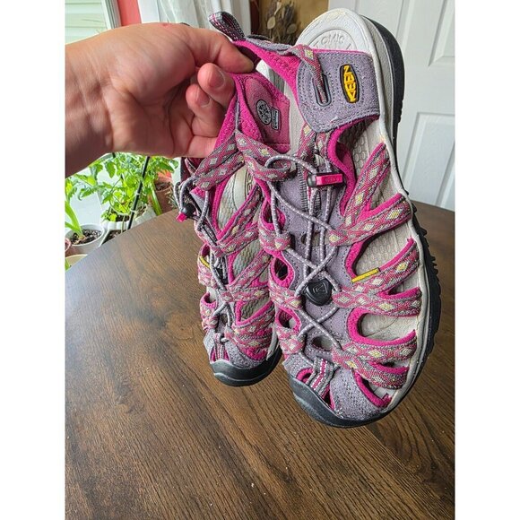 Keen Womens Waterproof Whisper Outdoor Hiking 1014204 Pink Grey Sandals 8 - Picture 13 of 16